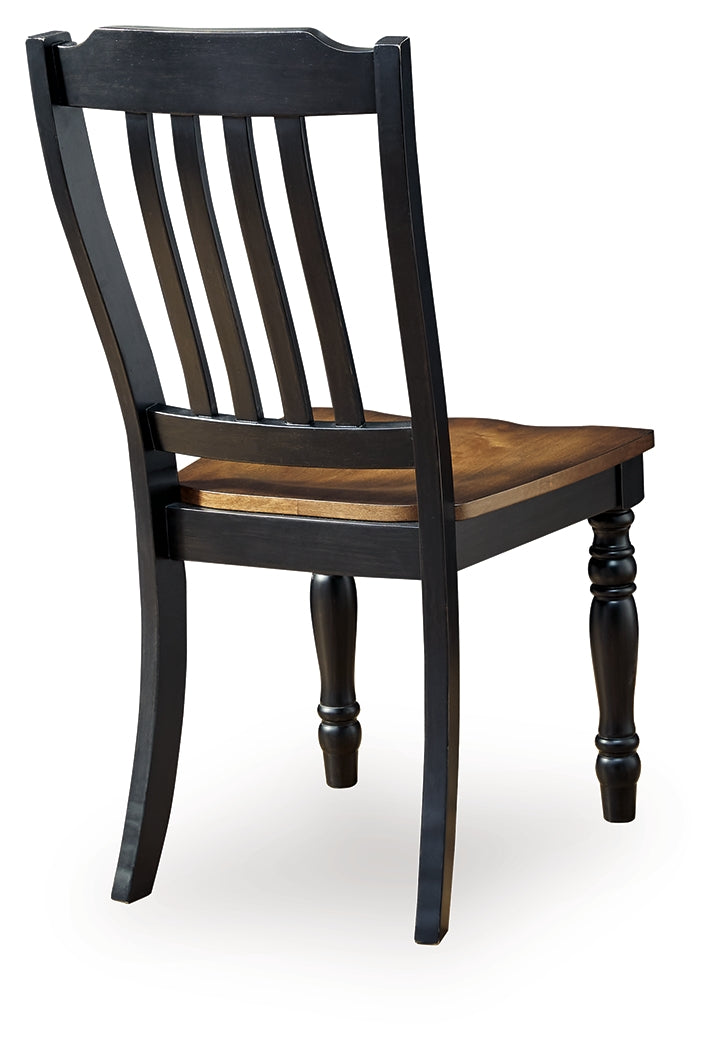 Clorazi Black/Brown Dining Chair, Set of 2 by ASHLEY FURNITURE at Eve Furniture