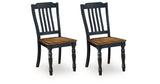 Clorazi Black/Brown Dining Chair, Set of 2 by ASHLEY FURNITURE at Eve Furniture