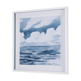 Cloud and Sea by Mercana Studio a Hand Embellished Textured Framed Art Print Matted under Glass by Mercana at Eve Furniture