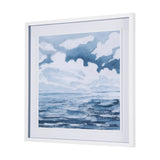 Cloud and Sea by Mercana Studio a Hand Embellished Textured Framed Art Print Matted under Glass by Mercana at Eve Furniture