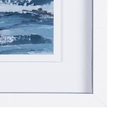 Cloud and Sea by Mercana Studio a Hand Embellished Textured Framed Art Print Matted under Glass by Mercana at Eve Furniture