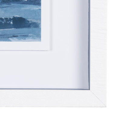 Cloud and Sea by Mercana Studio a Hand Embellished Textured Framed Art Print Matted under Glass by Mercana at Eve Furniture