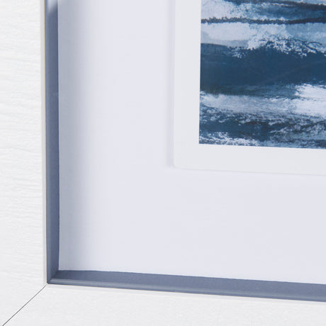 Cloud and Sea by Mercana Studio a Hand Embellished Textured Framed Art Print Matted under Glass by Mercana at Eve Furniture