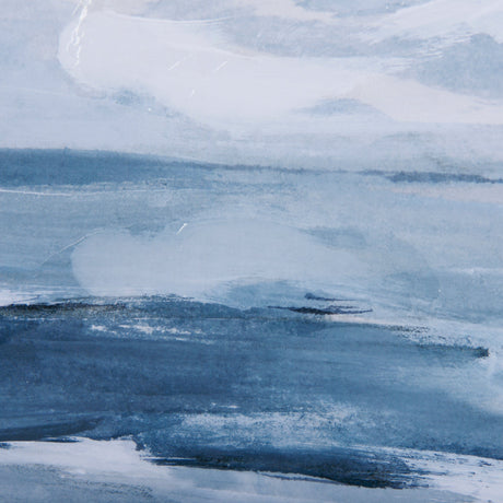 Cloud and Sea by Mercana Studio a Hand Embellished Textured Framed Art Print Matted under Glass by Mercana at Eve Furniture
