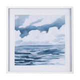 Cloud and Sea by Mercana Studio a Hand Embellished Textured Framed Art Print Matted under Glass by Mercana at Eve Furniture