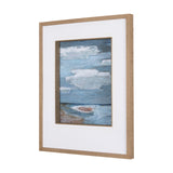 Cloud Bay I by Mercana Studio a Hand Embellished Textured Framed Art Print Matted under Glass by Mercana at Eve Furniture