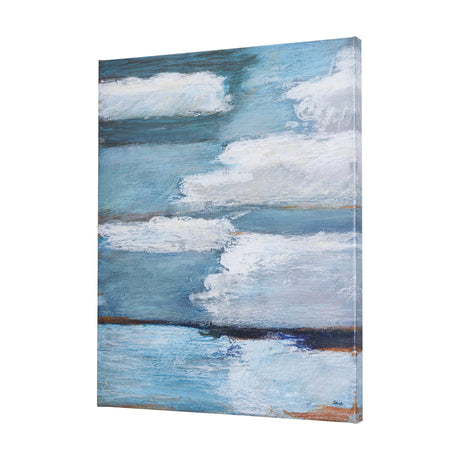 Cloud Bay II by Mercana Studio a Hand Embellished Textured Canvas by Mercana at Eve Furniture