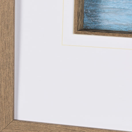 Cloud Bay II by Mercana Studio a Hand Embellished Textured Framed Art Print Matted under Glass by Mercana at Eve Furniture