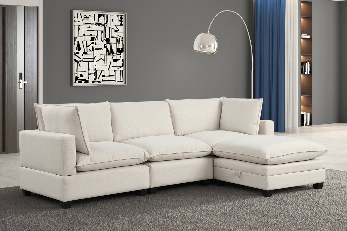 Cloud Beige Performance Fabric Modular Sectional by Happy Homes at Eve Furniture