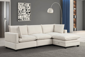 Cloud Beige Performance Fabric Modular Sectional by Happy Homes at Eve Furniture