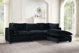 Cloud Black Velvet Modular Sectional by Happy Homes at Eve Furniture