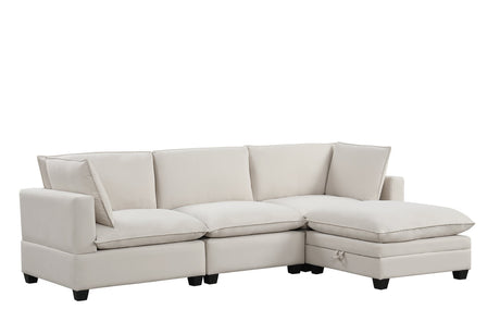 Cloud Cream Velvet Modular Sectional by Happy Homes at Eve Furniture