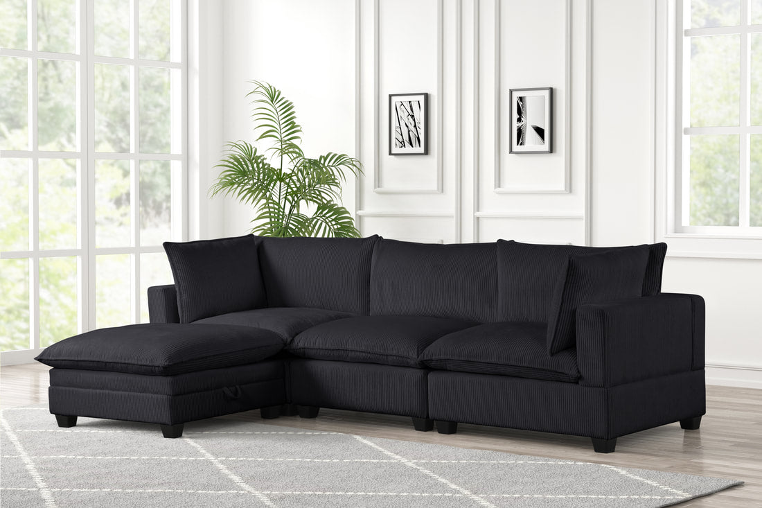 Cloud Black Modular Sectional by Happy Homes at Eve Furniture