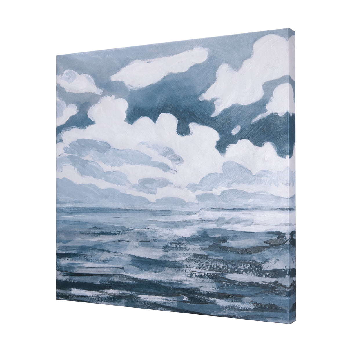 Clouds and sea I by Mercana Studio a Hand Embellished Textured Canvas by Mercana at Eve Furniture