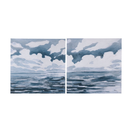 Clouds and sea I by Mercana Studio a Hand Embellished Textured Canvas by Mercana at Eve Furniture