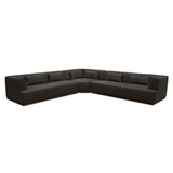 Clove Deep Brown L-Shaped Sectional by Moe's Home at Eve Furniture