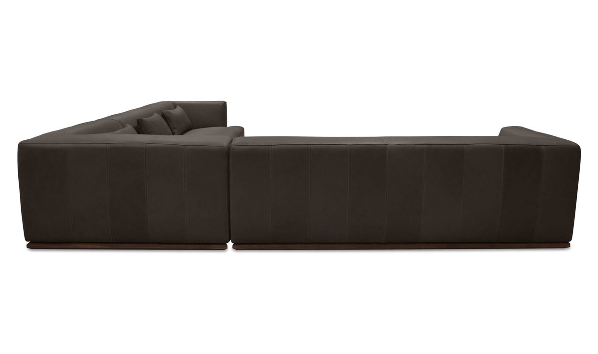 Clove L-Shaped Sectional Deep Brown by Moe's Home at Eve Furniture
