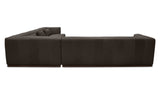 Clove L-Shaped Sectional Deep Brown by Moe's Home at Eve Furniture