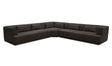 Clove L-Shaped Sectional Deep Brown by Moe's Home at Eve Furniture