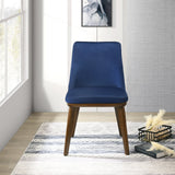 Clove Navy Blue Velvet Dining Chair (Set Of 2) by Ashcroft Imports at Eve Furniture