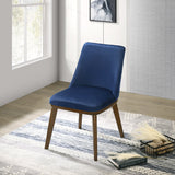 Clove Navy Blue Velvet Dining Chair (Set Of 2) by Ashcroft Imports at Eve Furniture