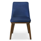 Clove Navy Blue Velvet Dining Chair (Set Of 2) by Ashcroft Imports at Eve Furniture