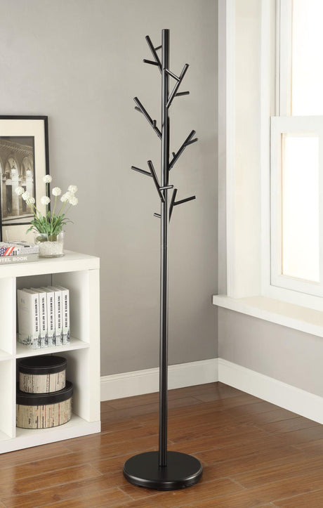 Clover Black 18-Hook Coat Rack by Coaster at Eve Furniture