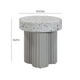 Clover Faux Terrazzo Indoor / Outdoor Round Side Table by TOV Furniture at Eve Furniture