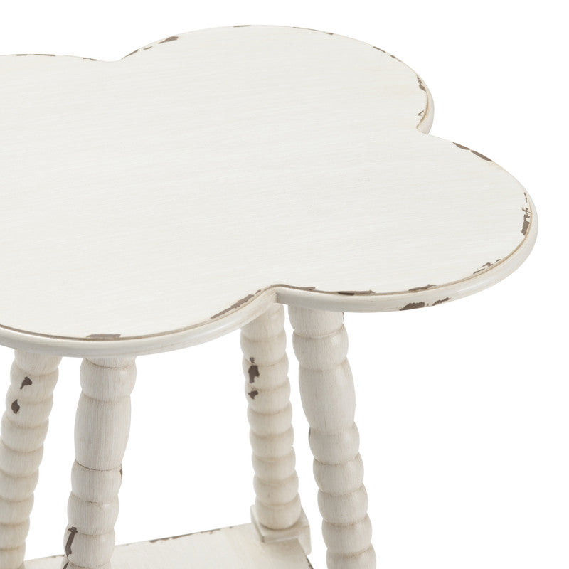 Clover White Accent Table by Crestview at Eve Furniture