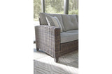 Cloverbrooke Gray 4-Piece Outdoor Conversation Set by Ashley at Eve Furniture