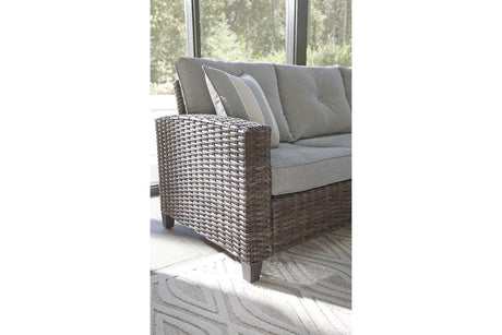 Cloverbrooke Gray 4-Piece Outdoor Conversation Set by Ashley at Eve Furniture