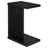 Clower Black Engineered Wood C-Shaped Sofa Side Table by Coaster at Eve Furniture