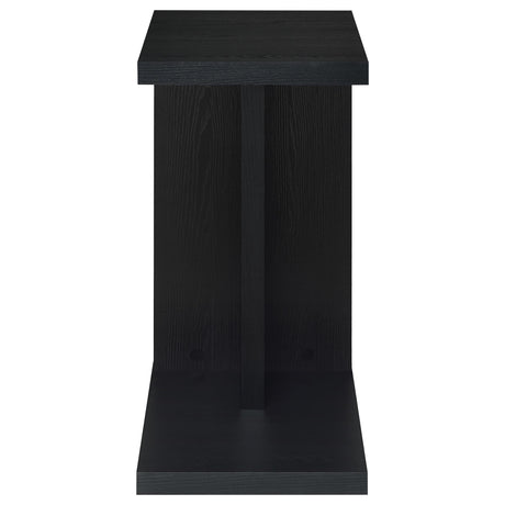 Clower Black Engineered Wood C-Shaped Sofa Side Table by Coaster at Eve Furniture