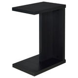 Clower Black Engineered Wood C-Shaped Sofa Side Table by Coaster at Eve Furniture