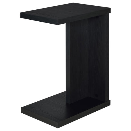 Clower Black Engineered Wood C-Shaped Sofa Side Table by Coaster at Eve Furniture