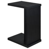 Clower Black Engineered Wood C-Shaped Sofa Side Table by Coaster at Eve Furniture