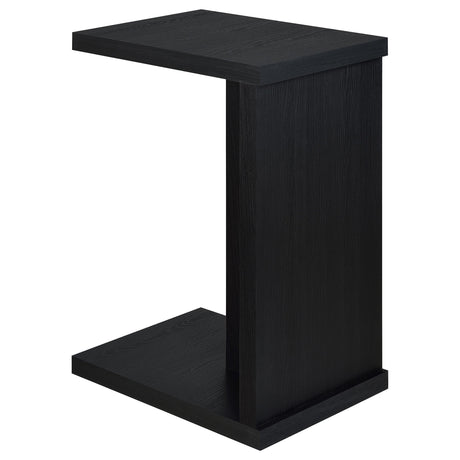 Clower Black Engineered Wood C-Shaped Sofa Side Table by Coaster at Eve Furniture