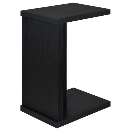 Clower Black Engineered Wood C-Shaped Sofa Side Table by Coaster at Eve Furniture