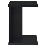 Clower Black Engineered Wood C-Shaped Sofa Side Table by Coaster at Eve Furniture