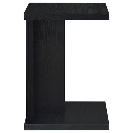 Clower Black Engineered Wood C-Shaped Sofa Side Table by Coaster at Eve Furniture