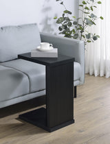Clower Black Engineered Wood C-Shaped Sofa Side Table by Coaster at Eve Furniture