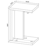 Clower Light Oak Engineered Wood C-Shaped Sofa Side Table by Coaster at Eve Furniture