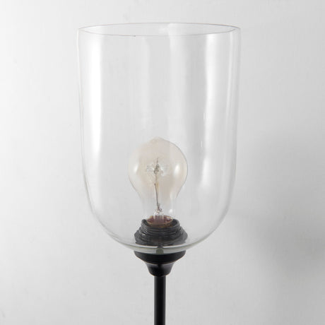 Clyde Matte Black W/Glass Round Wall Sconce by Mercana at Eve Furniture
