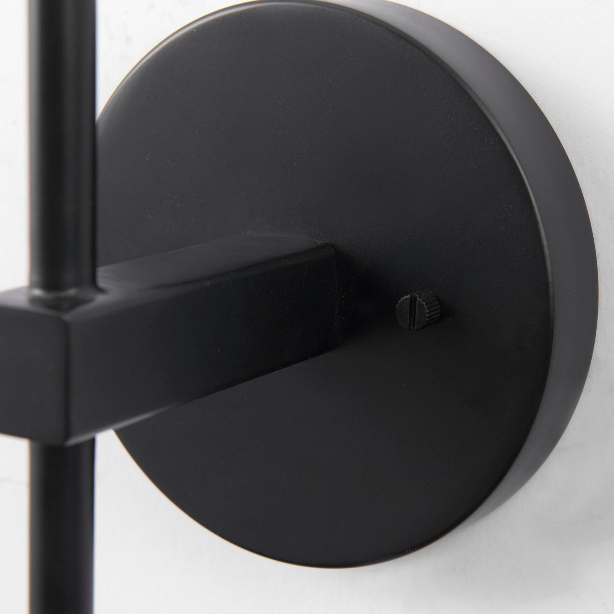 Clyde Matte Black W/Glass Round Wall Sconce by Mercana at Eve Furniture