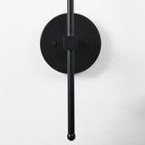 Clyde Matte Black W/Glass Round Wall Sconce by Mercana at Eve Furniture