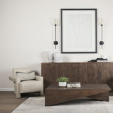 Clyde Matte Black W/Glass Round Wall Sconce by Mercana at Eve Furniture