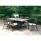 Charissa Antique Black/Beige Outdoor Arm Chair