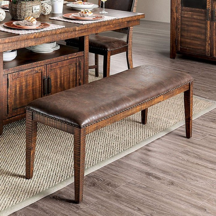 Wichita Distressed Dark Oak Bench by Furniture of America at Eve Furniture