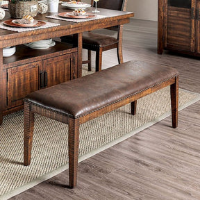 Wichita Distressed Dark Oak Bench by Furniture of America at Eve Furniture
