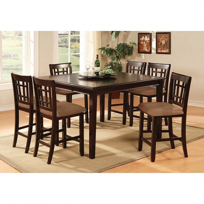 Central Park Dark Cherry Square Counter Height Table